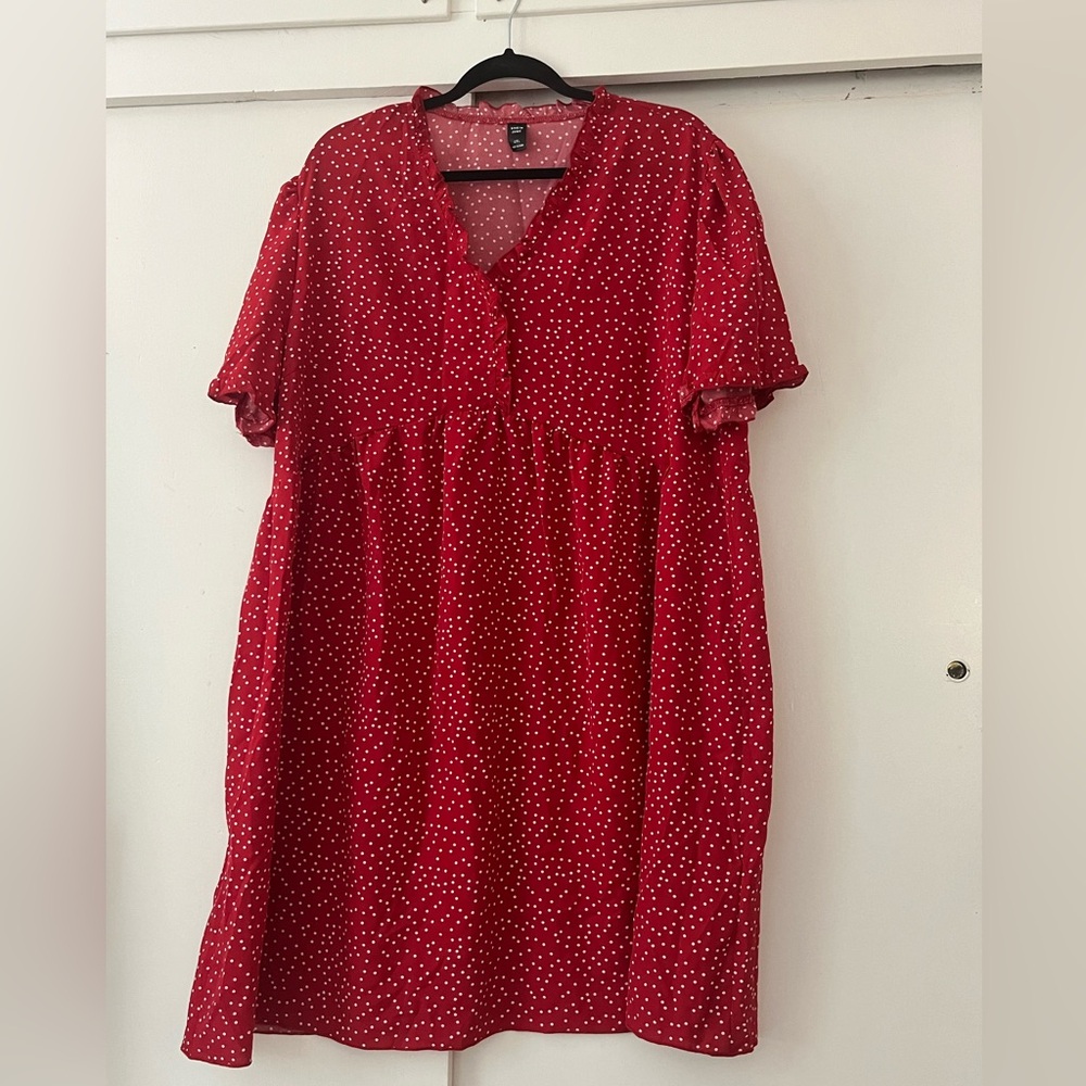 Pretty Red & White Polka Dot Dress